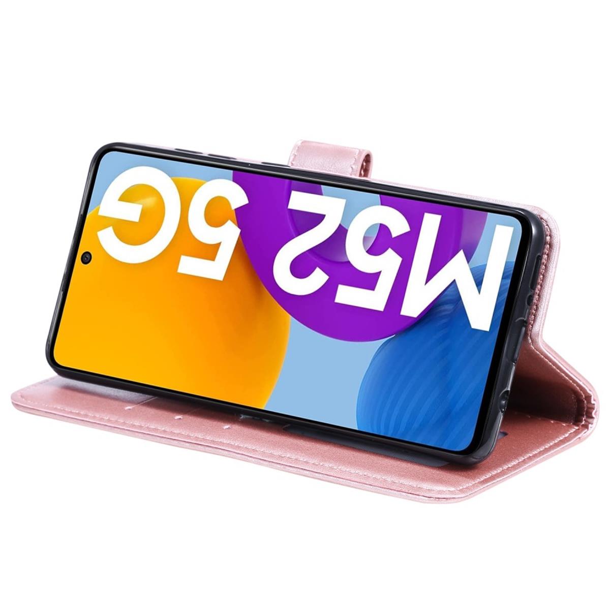 Hülle für Samsung Galaxy M52 5G Handyhülle Flip Case Cover Etui Mandala Rosegold