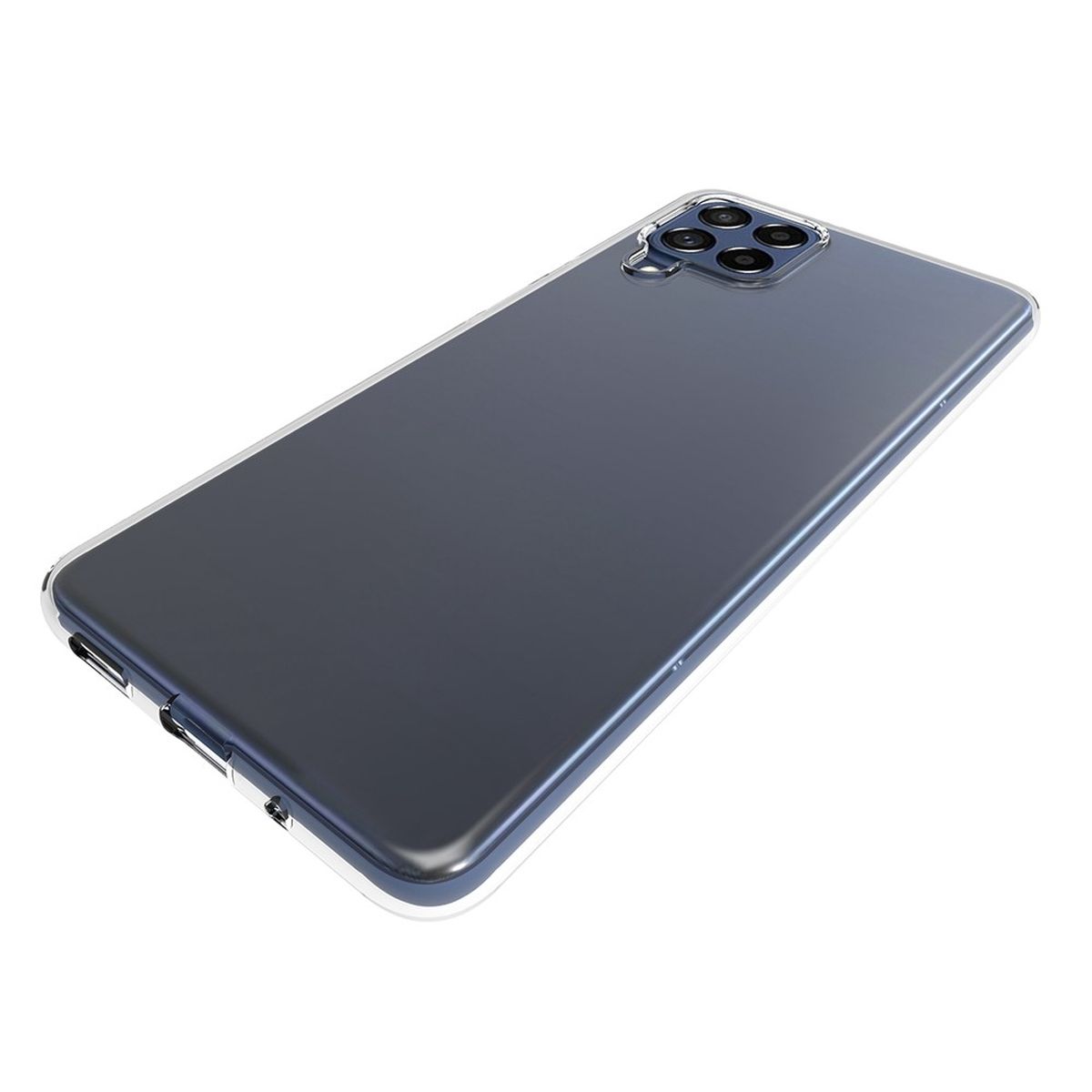 Hülle für Samsung Galaxy M53 5G Handyhülle Silikon Cover Case Bumper klar