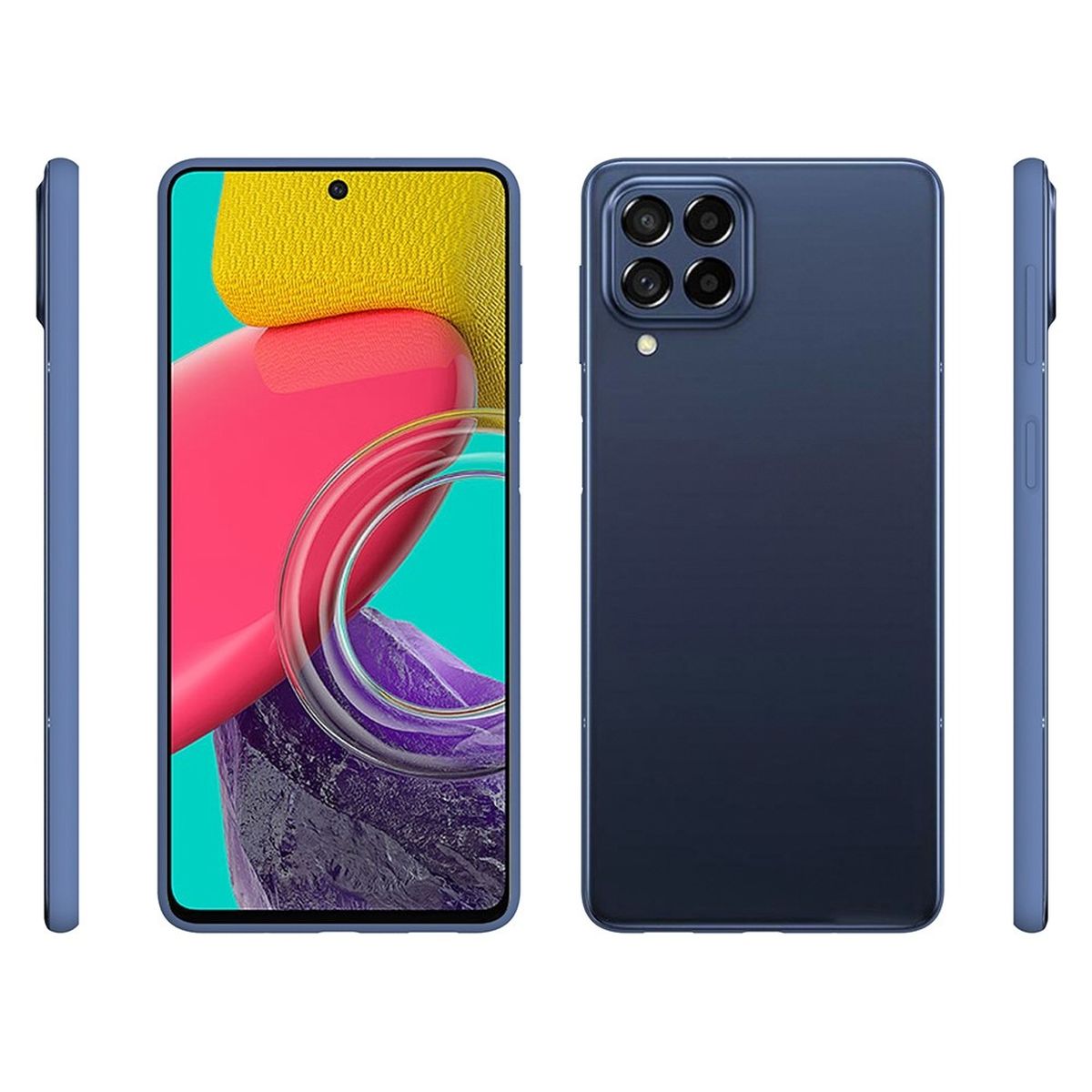 Hülle für Samsung Galaxy M53 5G Handyhülle Silikon Cover Case Bumper klar