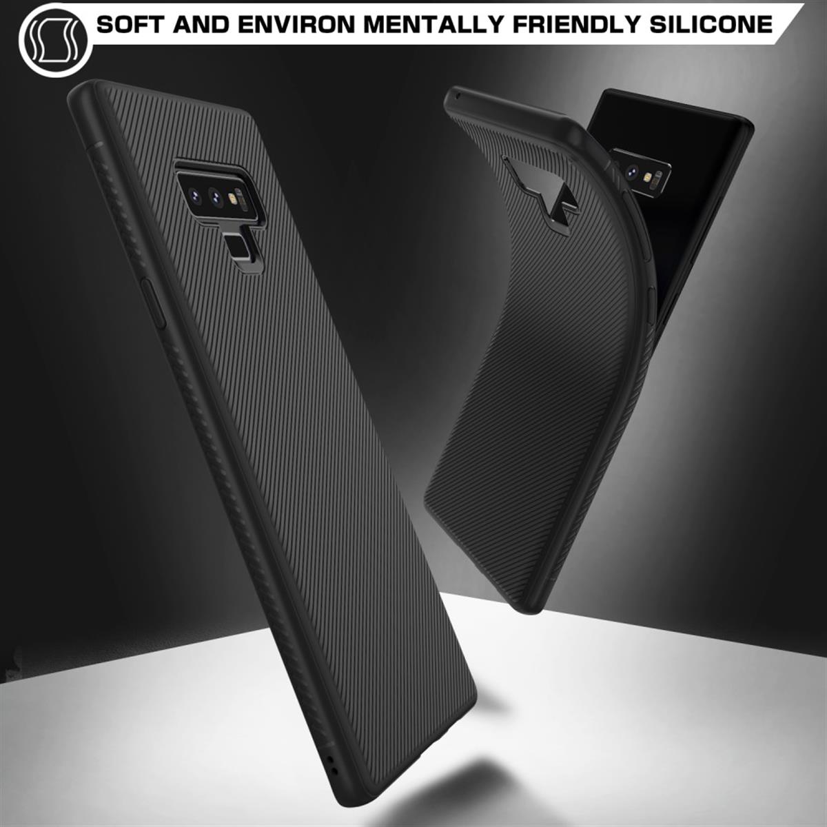 Hülle für Samsung Galaxy Note 9 Handyhülle Silikon Case Cover Carbonfarben