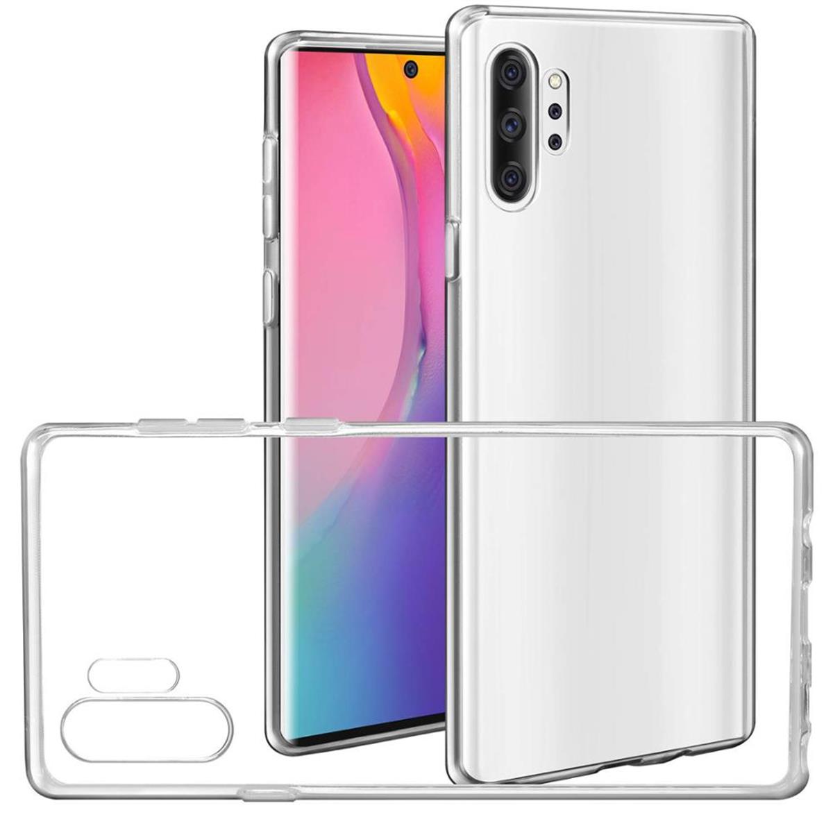 Hülle für Samsung Galaxy Note10+ (5G) Handyhülle Silikon Cover Schutzhülle Soft Case klar