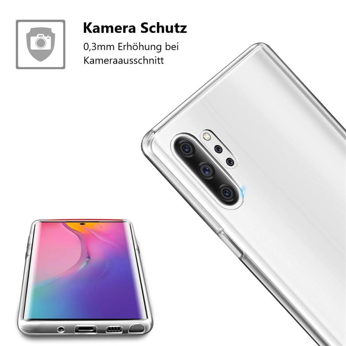 Hülle für Samsung Galaxy Note10+ (5G) Handyhülle Silikon Cover Schutzhülle Soft Case klar