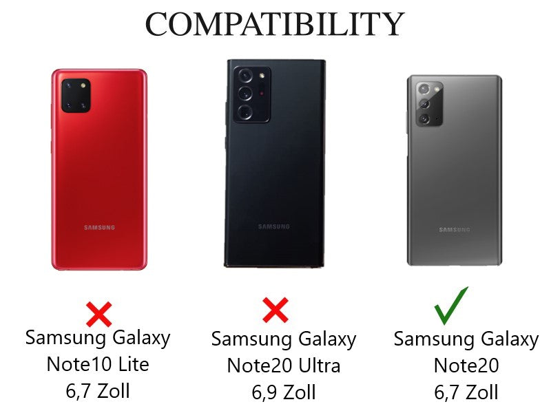 Hülle für Samsung Galaxy Note20 Handyhülle Flip Case Cover Tasche Etui Mandala Grau