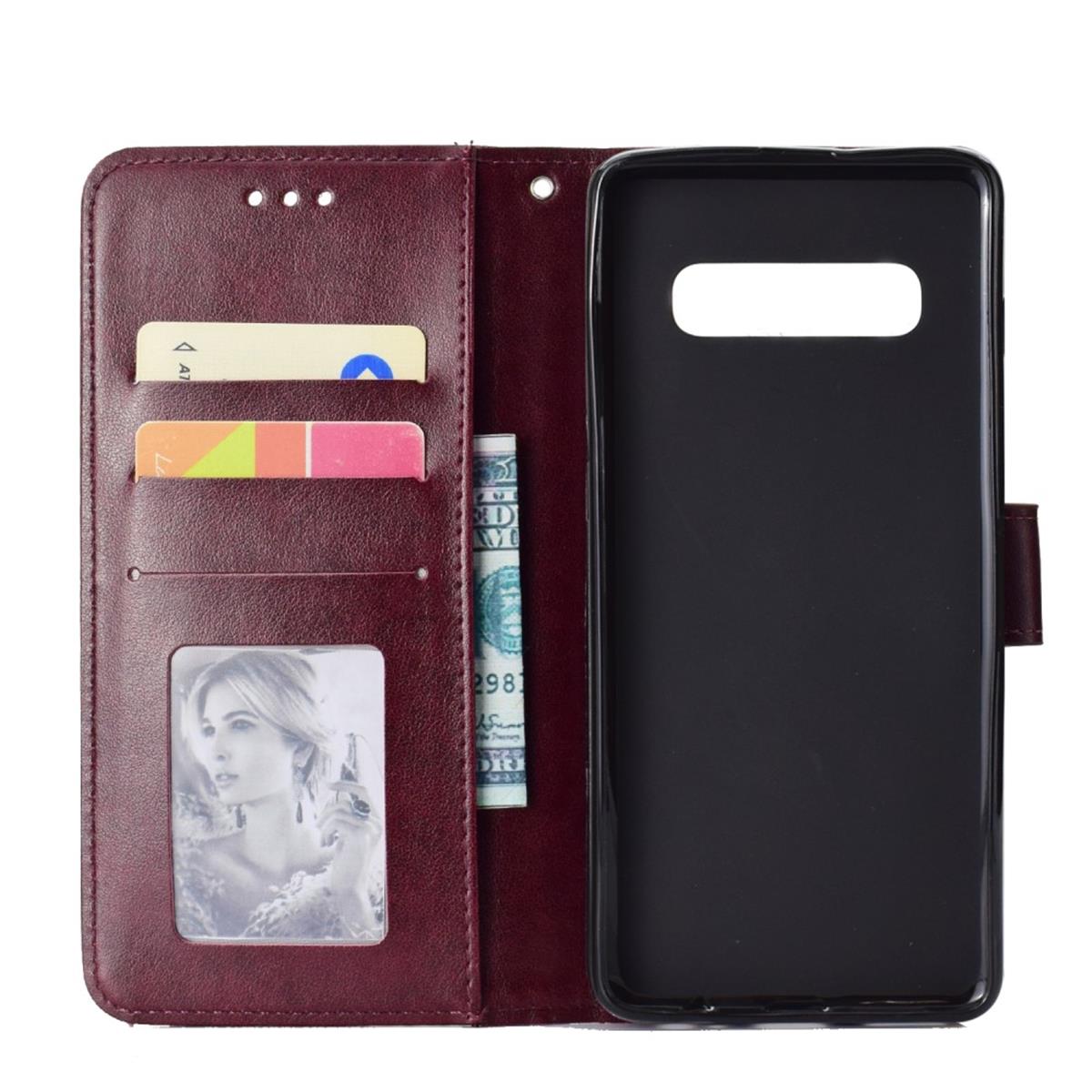 Hülle für Samsung Galaxy S10 Handyhülle Flip Case Cover Bumper Mandala Braun