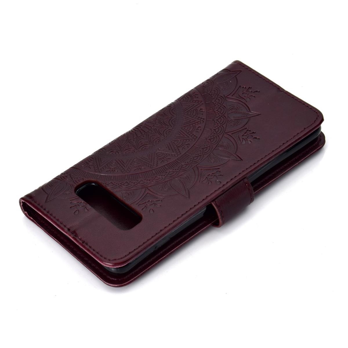 Hülle für Samsung Galaxy S10 Handyhülle Flip Case Cover Bumper Mandala Braun