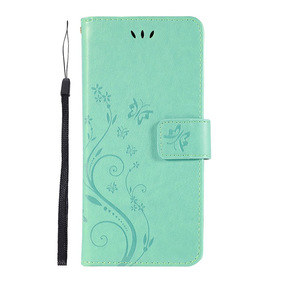 Hülle für Samsung Galaxy S10 Handyhülle Flip Case Cover Schmetterling Grün