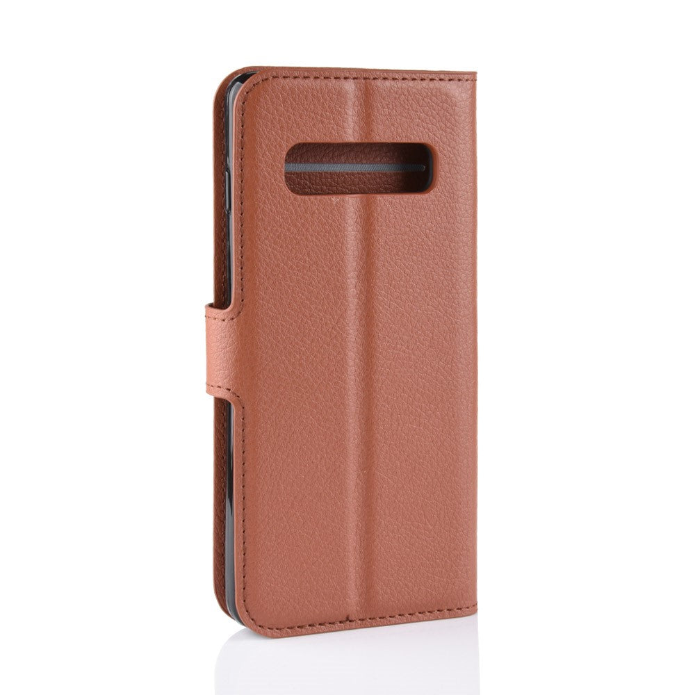 Hülle für Samsung Galaxy S10 Handyhülle Flip Case Schutzhülle Cover Braun