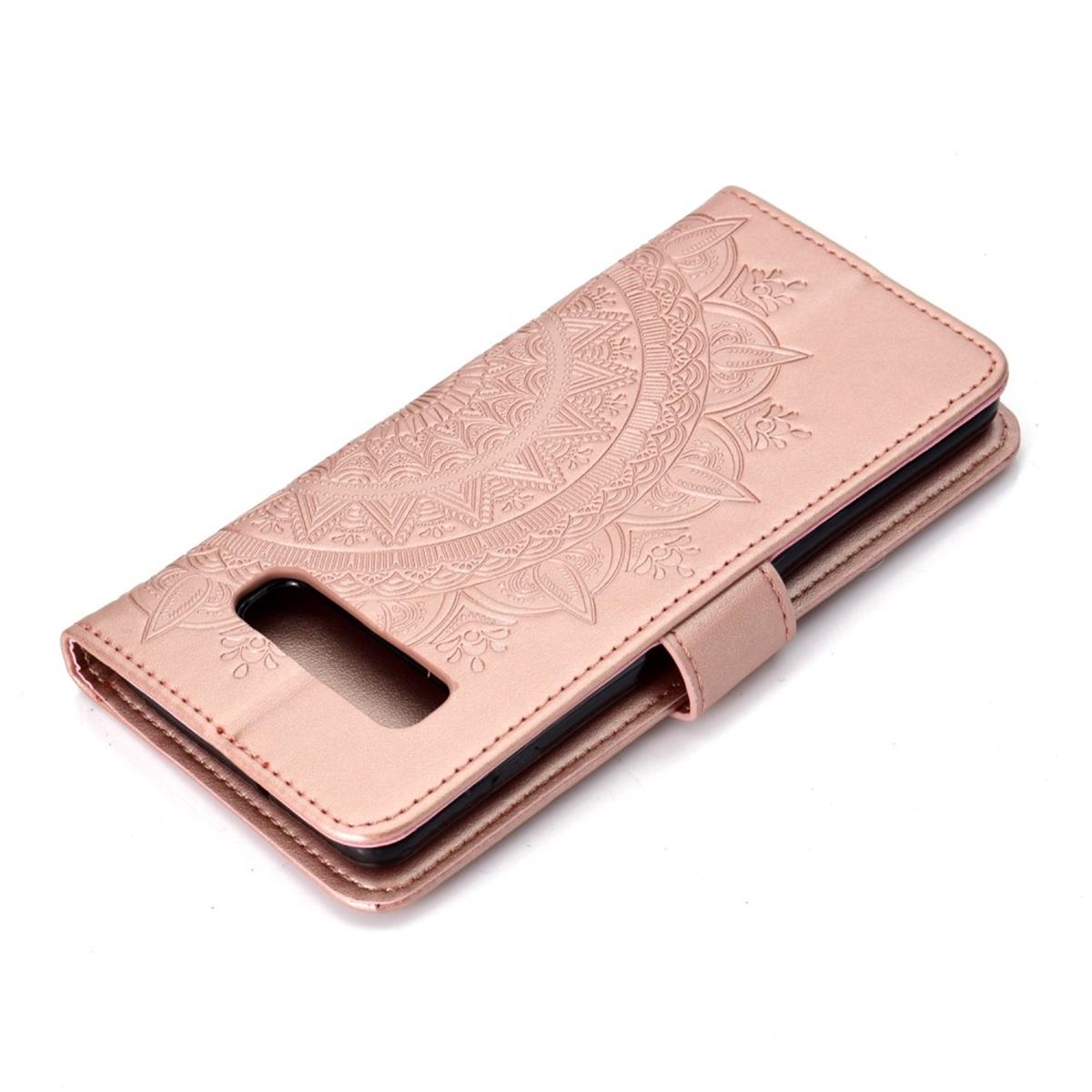 Hülle für Samsung Galaxy S10 Handyhülle Flip Case Schutzhülle Mandala Rosegold
