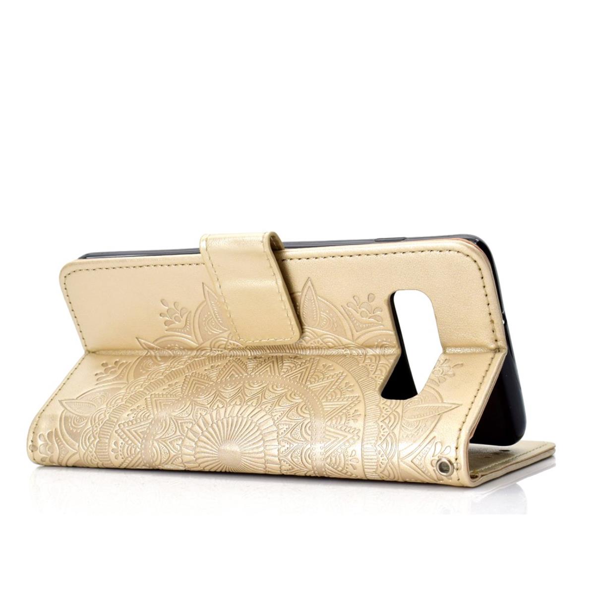 Hülle für Samsung Galaxy S10+ (Plus) Handyhülle Case Schutzhülle Mandala Gold