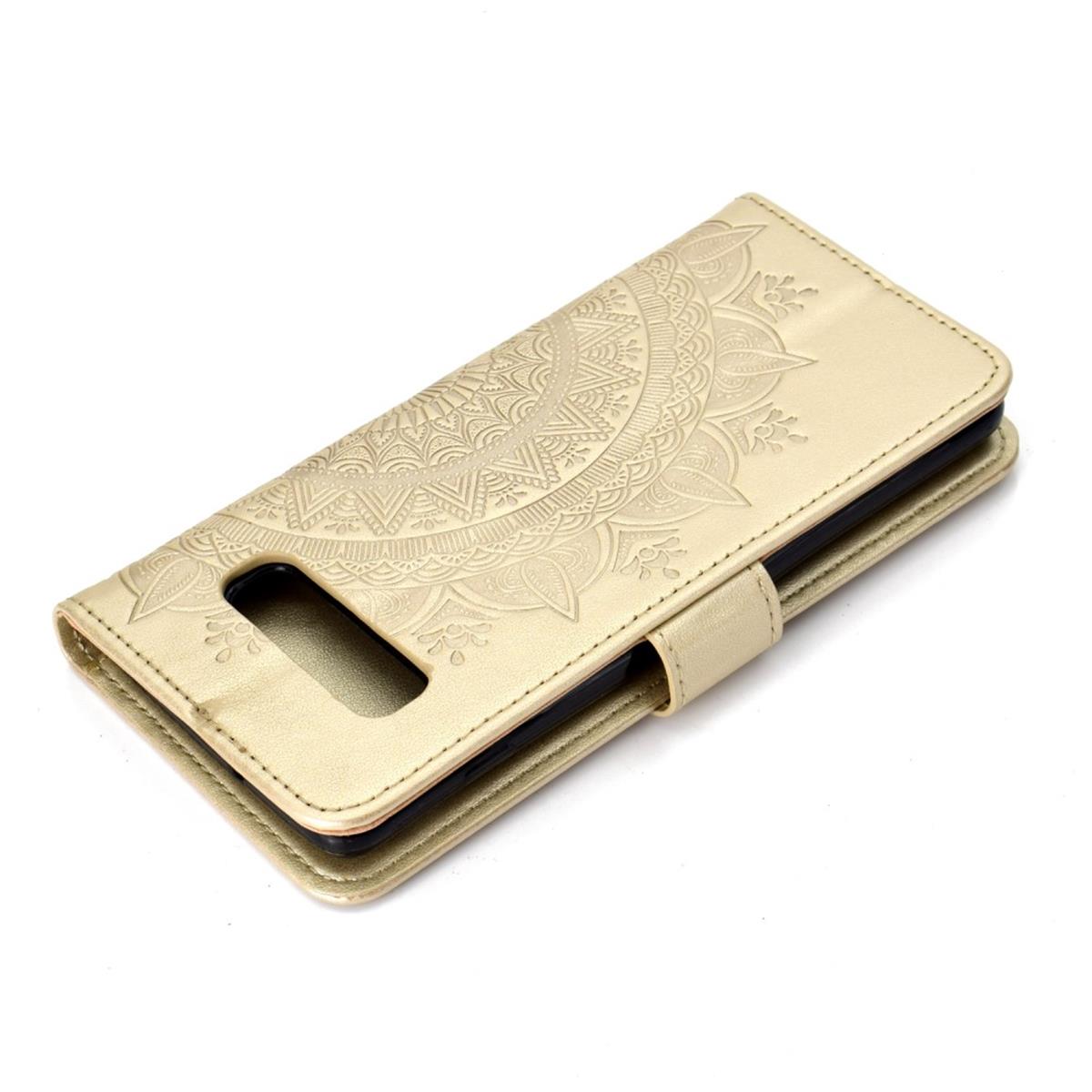 Hülle für Samsung Galaxy S10+ (Plus) Handyhülle Case Schutzhülle Mandala Gold