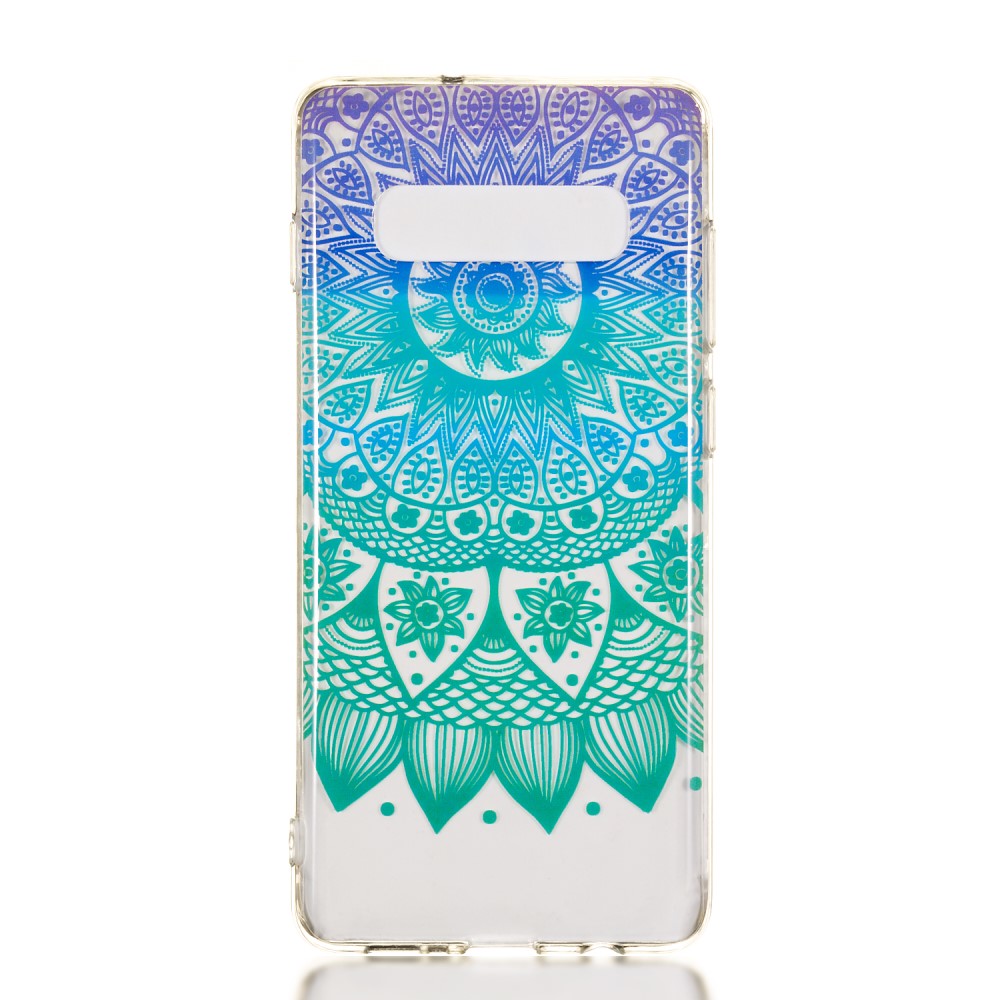 Hülle für Samsung Galaxy S10+ (Plus) Handyhülle Schutzhülle Motiv Mandala bunt