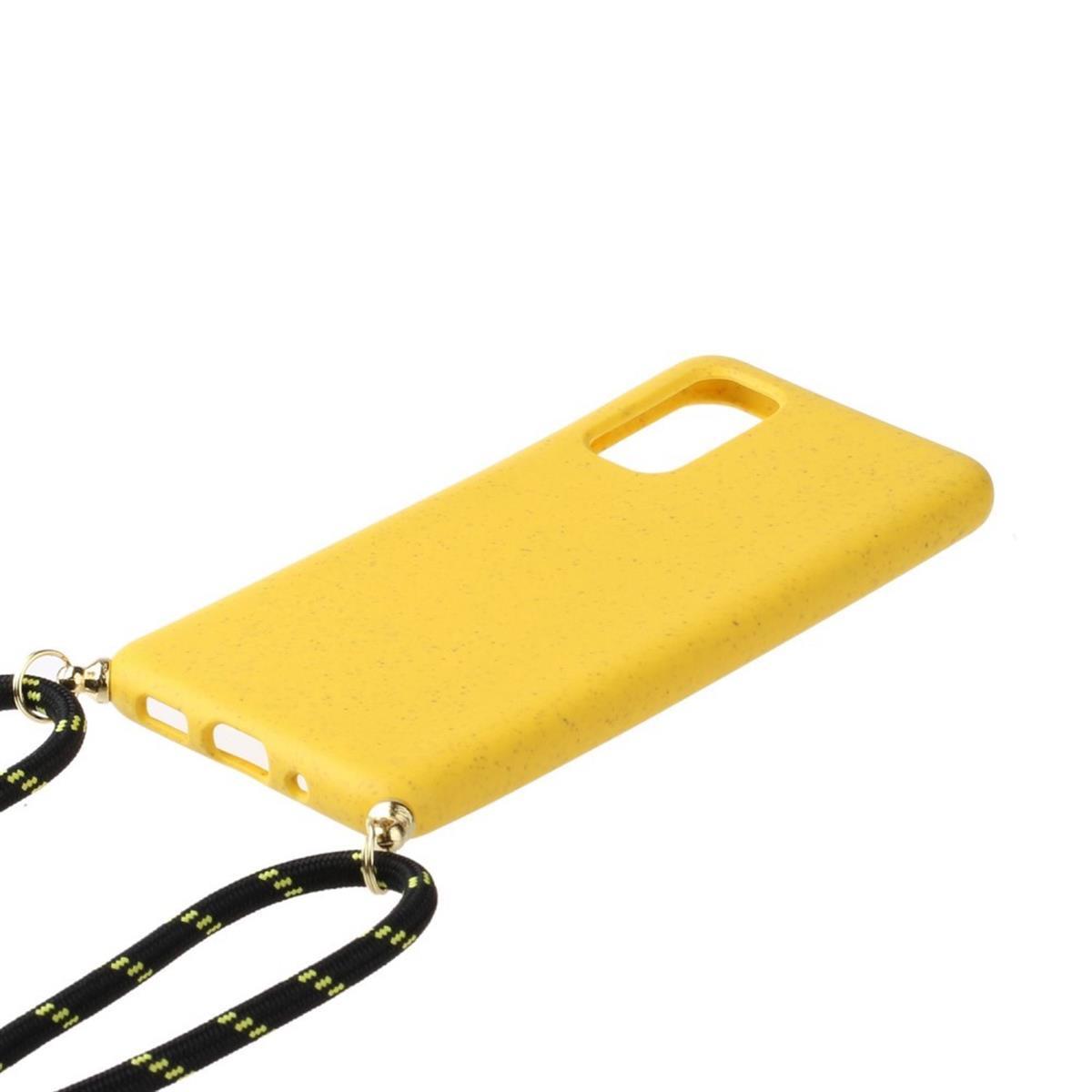 Hülle für Samsung Galaxy S20 Handyhülle Band Handykette Kordel Schnur Umhängetasche Gelb