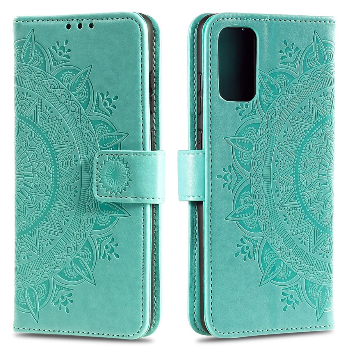 Hülle für Samsung Galaxy S20 Handyhülle Flip Case Schutzhülle Cover Mandala Grün