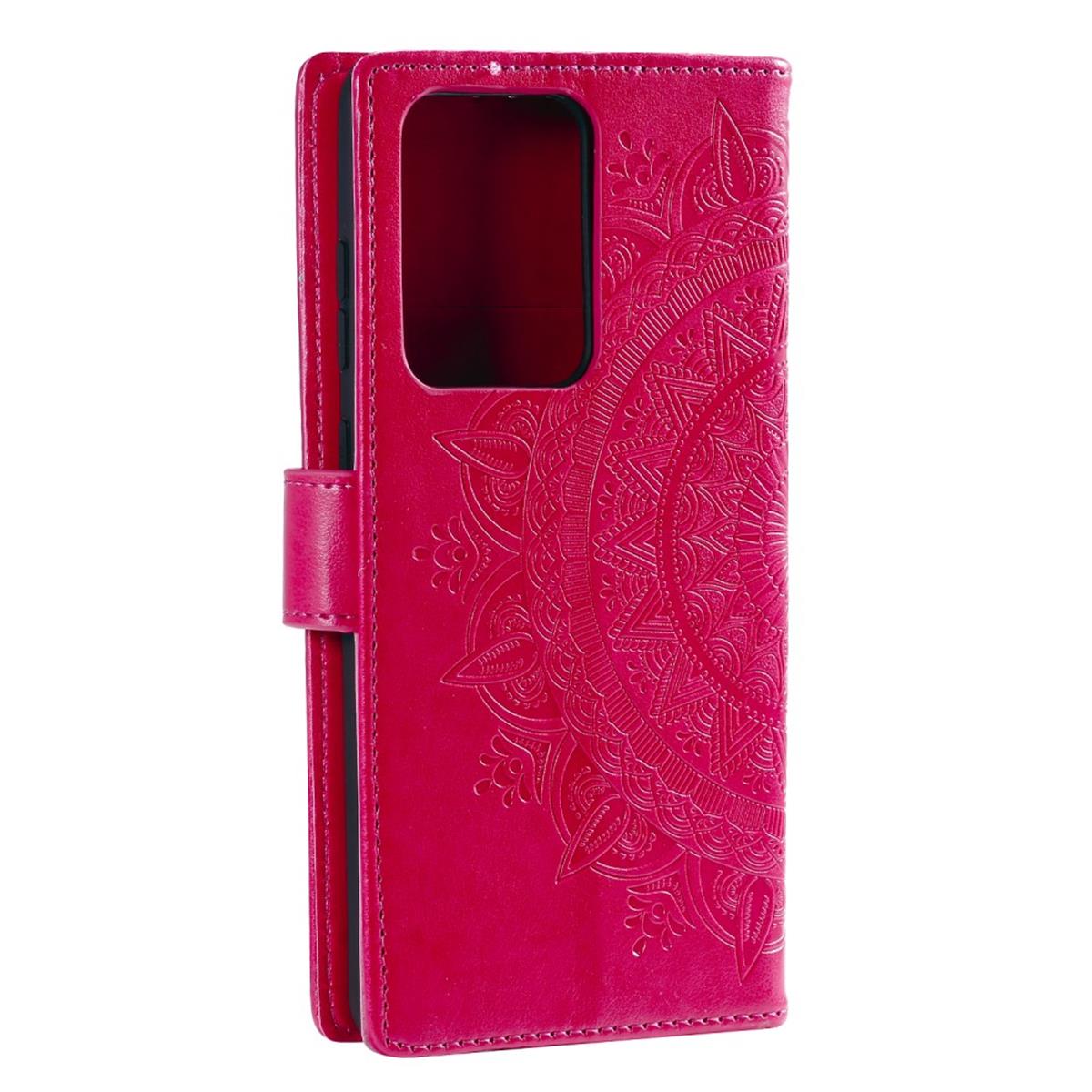 Hülle für Samsung Galaxy S20 Ultra Handyhülle Flip Case Schutzhülle Mandala Pink