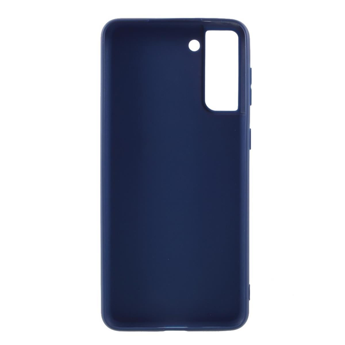Hülle für Samsung Galaxy S21 FE Handyhülle Silikon Case Cover Bumper Matt Blau