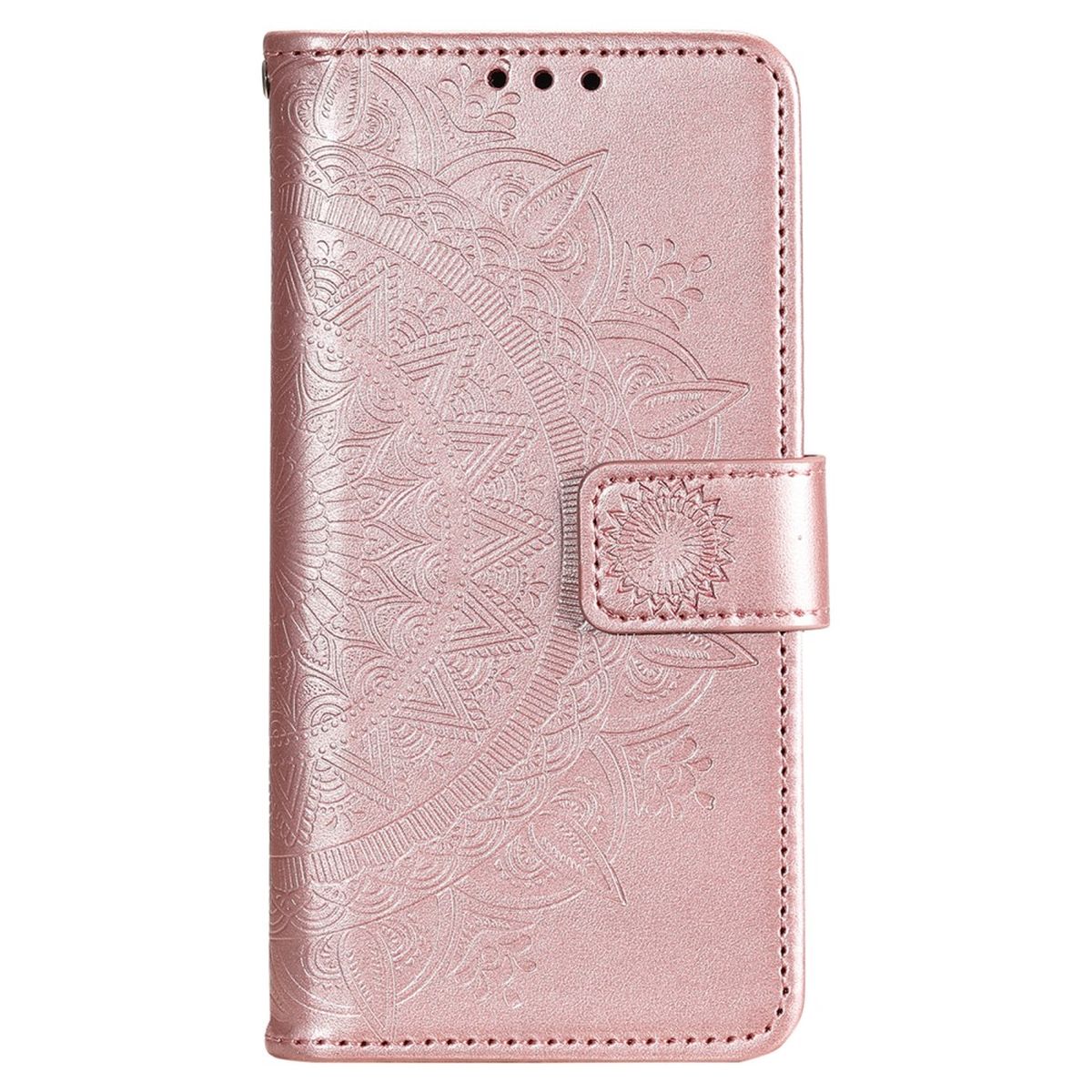 Hülle für Samsung Galaxy S22 5G Handyhülle Flip Case Cover Etui Mandala Rosegold - CoverKingz