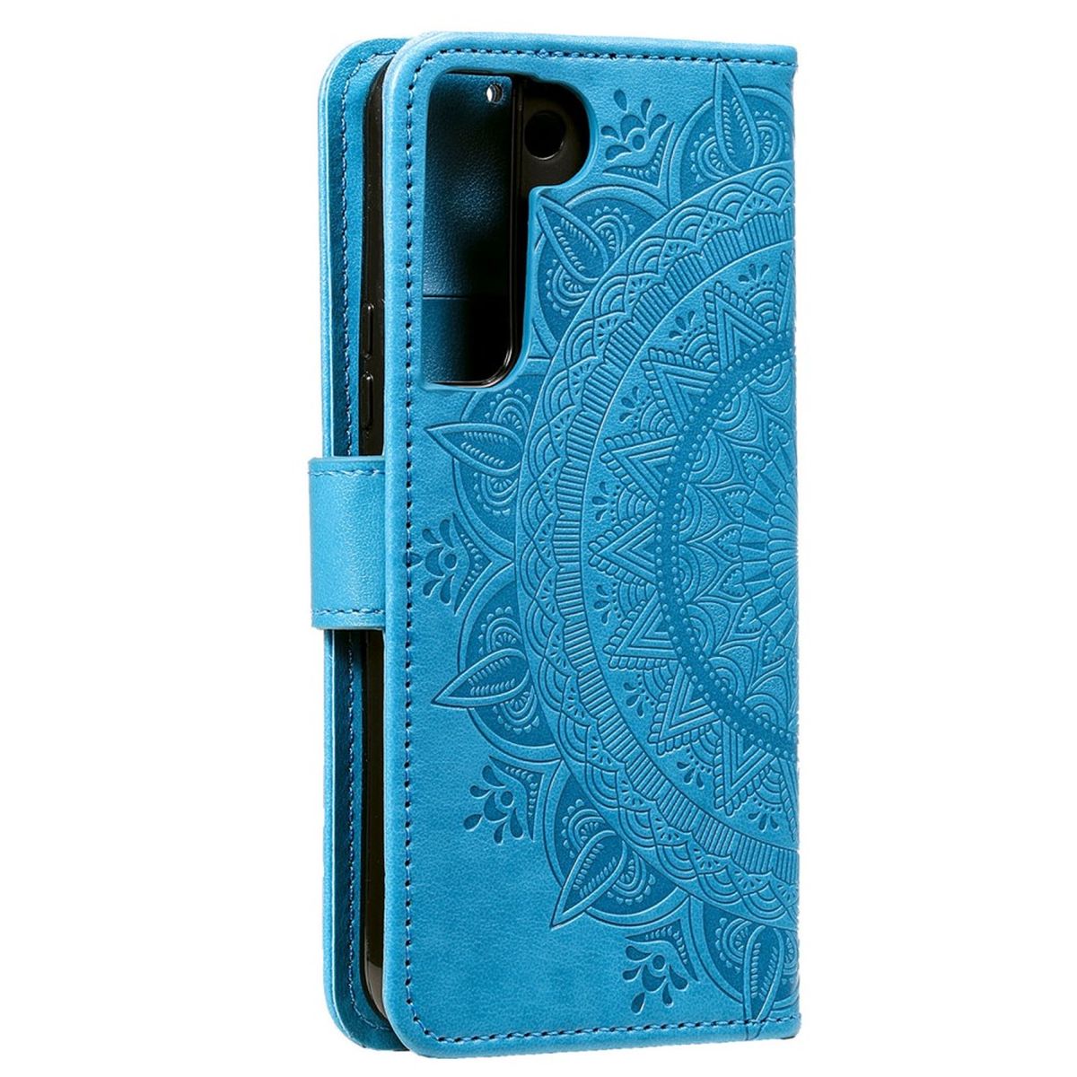 Hülle für Samsung Galaxy S22 5G Handyhülle Flip Case Cover Tasche Mandala Blau - CoverKingz