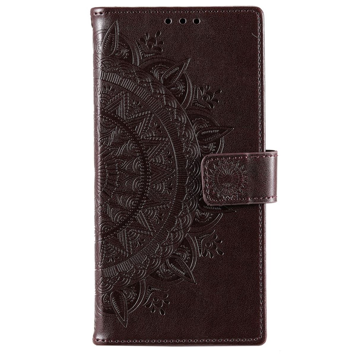 Hülle für Samsung Galaxy S22 5G Handyhülle Flip Case Cover Tasche Mandala Braun - CoverKingz