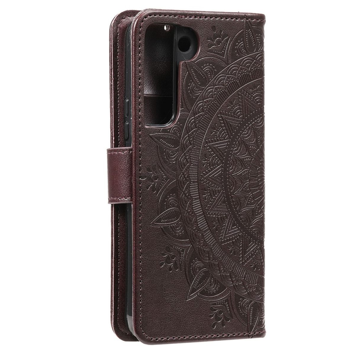 Hülle für Samsung Galaxy S22 5G Handyhülle Flip Case Cover Tasche Mandala Braun - CoverKingz