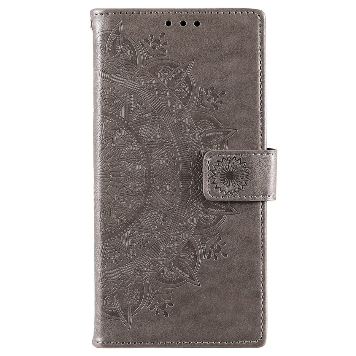 Hülle für Samsung Galaxy S22 5G Handyhülle Flip Case Cover Tasche Mandala Grau - CoverKingz