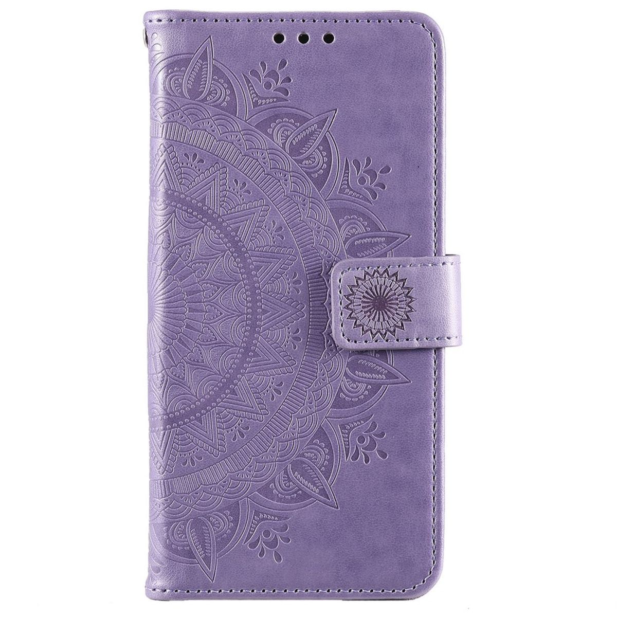 Hülle für Samsung Galaxy S22 5G Handyhülle Flip Case Cover Tasche Mandala Lila - CoverKingz