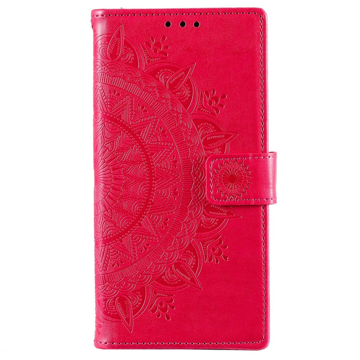 Hülle für Samsung Galaxy S22 5G Handyhülle Flip Case Cover Tasche Mandala Pink - CoverKingz