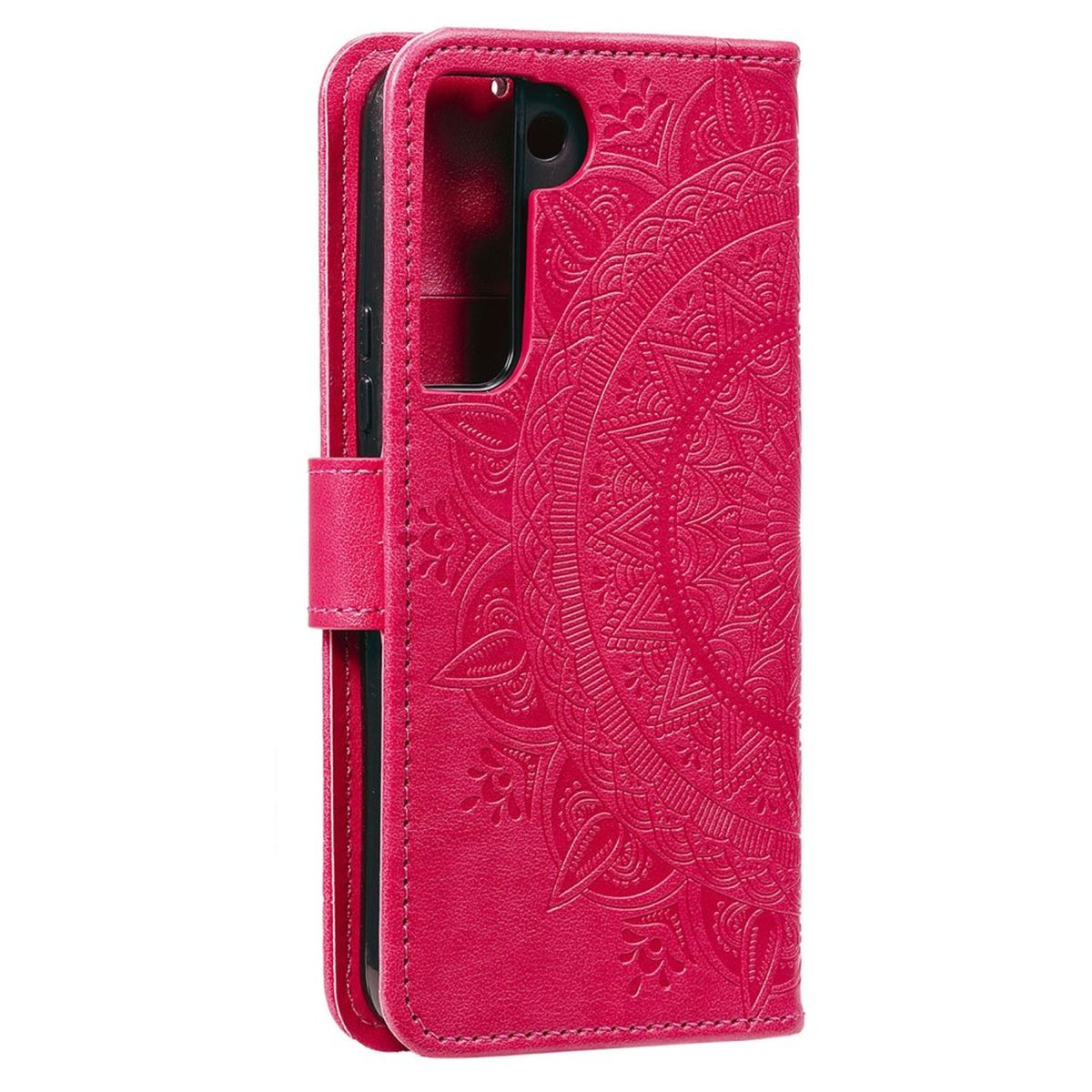 Hülle für Samsung Galaxy S22 5G Handyhülle Flip Case Cover Tasche Mandala Pink - CoverKingz
