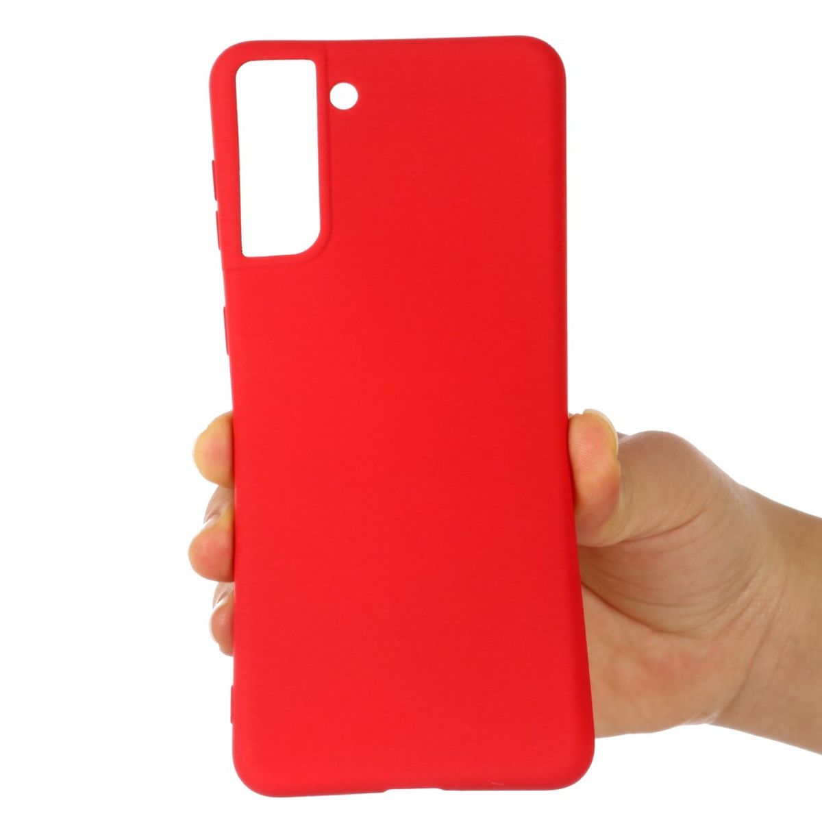 Hülle für Samsung Galaxy S22 5G Handyhülle Silikon Case Cover Bumper Matt Rot
