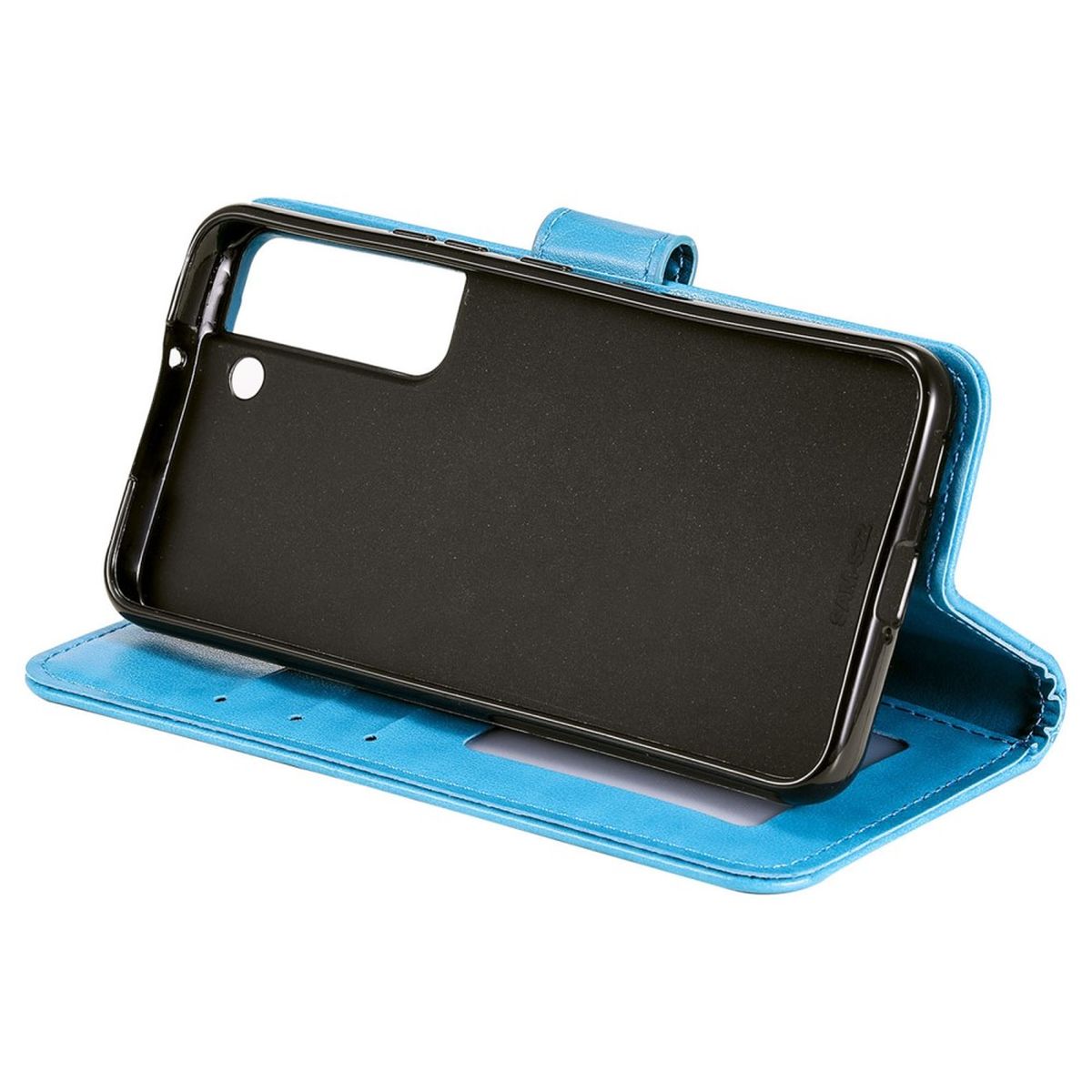 Hülle für Samsung Galaxy S22+ (Plus) Handyhülle Flip Case Cover Mandala Blau