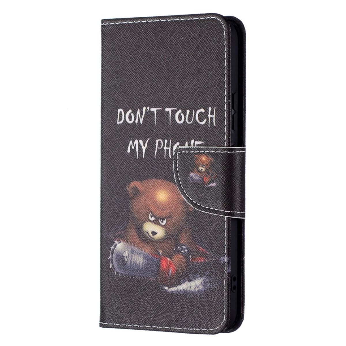 Hülle für Samsung Galaxy S22+ (Plus) Handyhülle Flip Case Cover Tasche Motiv Bär