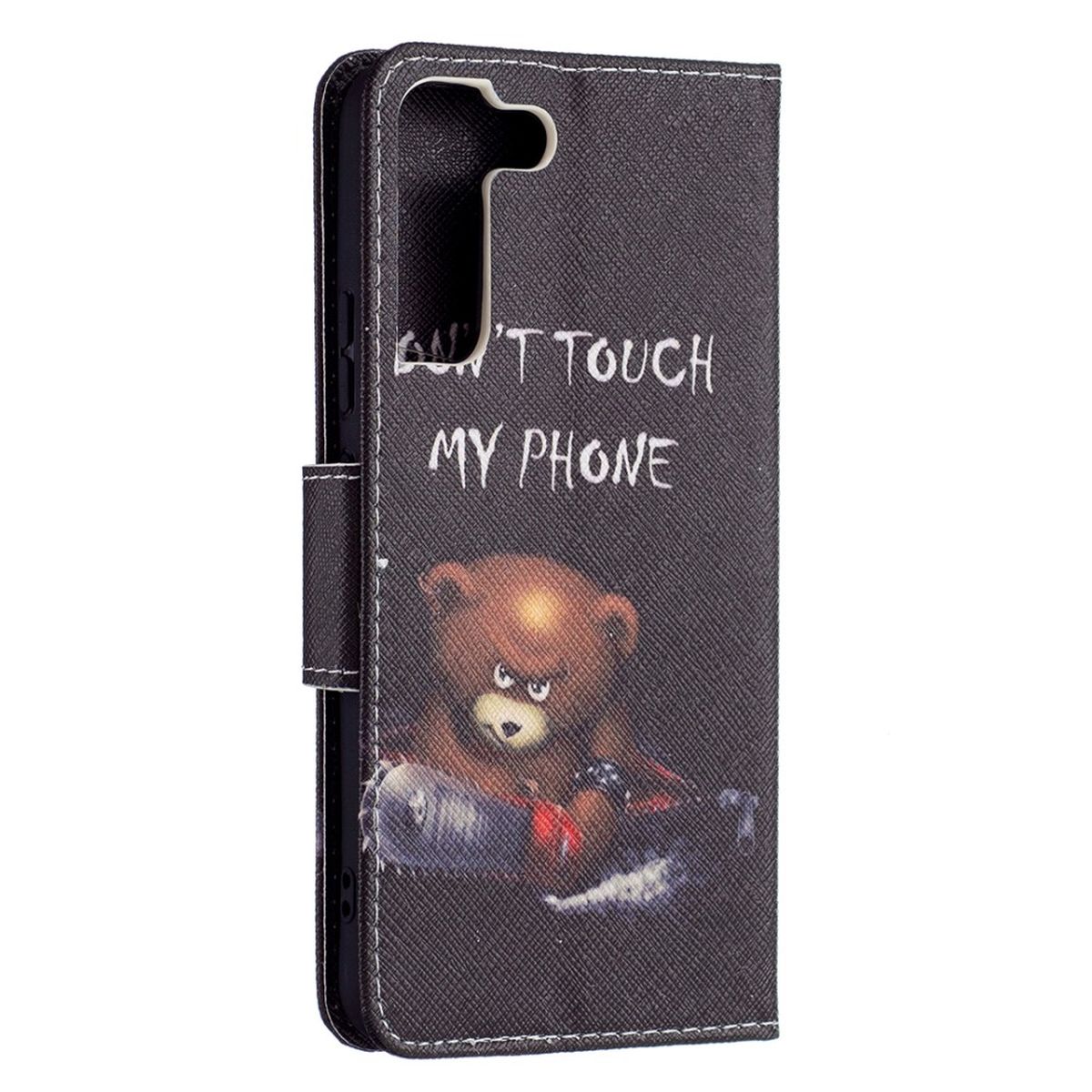 Hülle für Samsung Galaxy S22+ (Plus) Handyhülle Flip Case Cover Tasche Motiv Bär