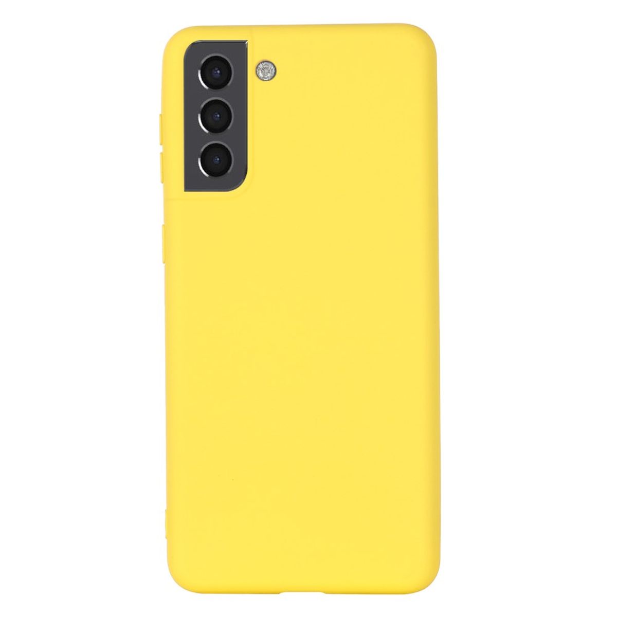 Hülle für Samsung Galaxy S22+ (Plus) Handyhülle Silikon Case Cover Matt Gelb