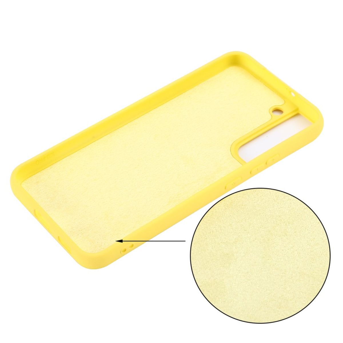 Hülle für Samsung Galaxy S22+ (Plus) Handyhülle Silikon Case Cover Matt Gelb