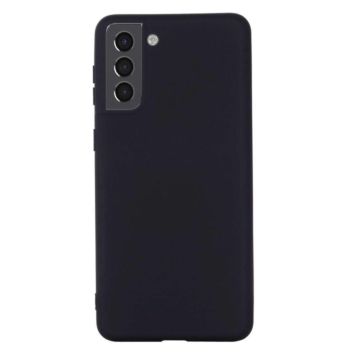 Hülle für Samsung Galaxy S22+ (Plus) Handyhülle Silikon Case Cover Matt Schwarz