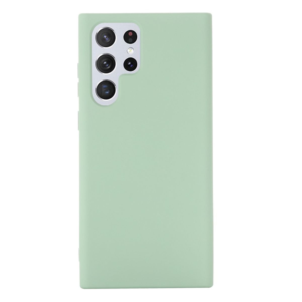 Hülle für Samsung Galaxy S22 Ultra Handy Silikon Case Cover Bumper Matt Grün