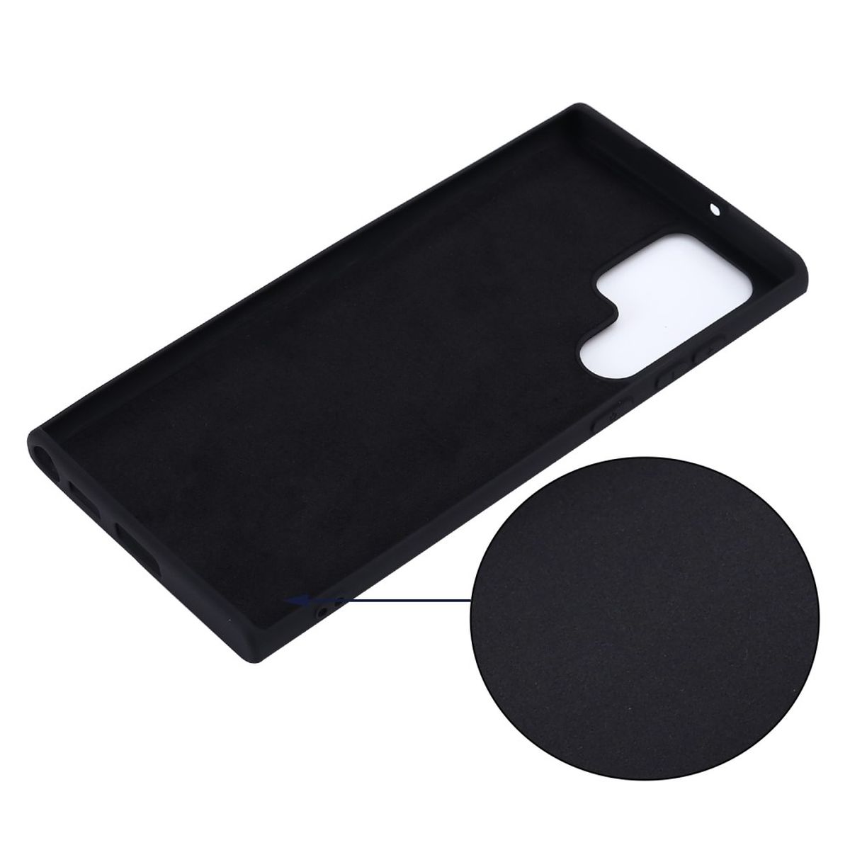 Hülle für Samsung Galaxy S22 Ultra Handyhülle Silikon Case Cover Matt Schwarz
