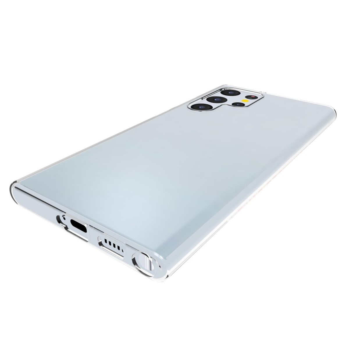 Hülle für Samsung Galaxy S22 Ultra Handyhülle Silikon Cover Case Bumper klar