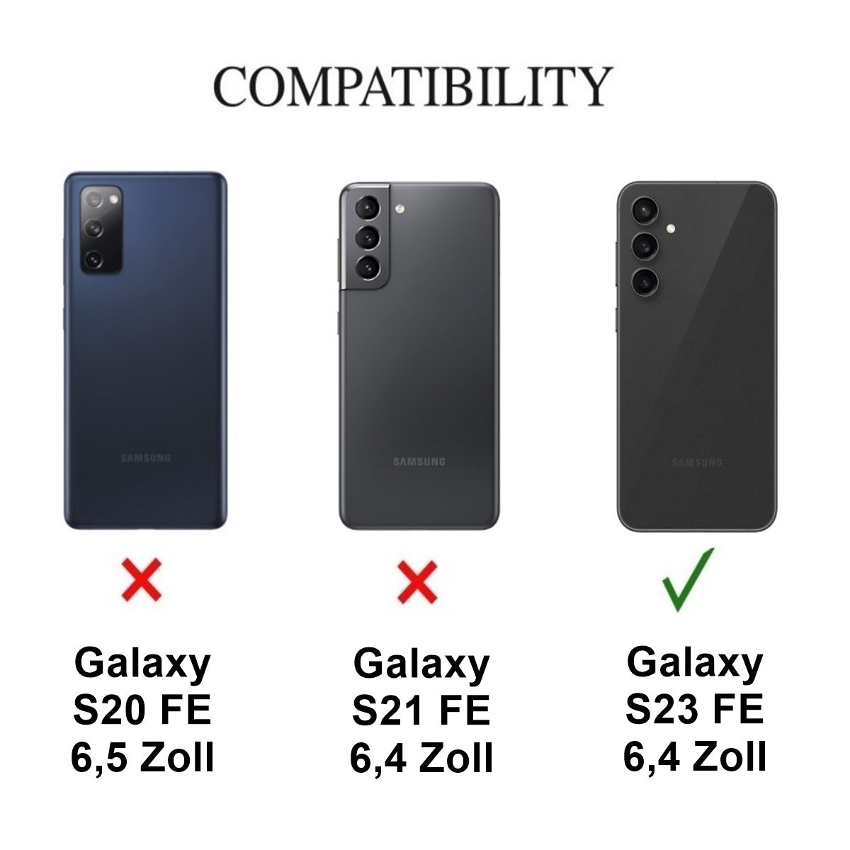 Hülle für Samsung Galaxy S23 FE Handyhülle Flip Case Cover Tasche Mandala Rose