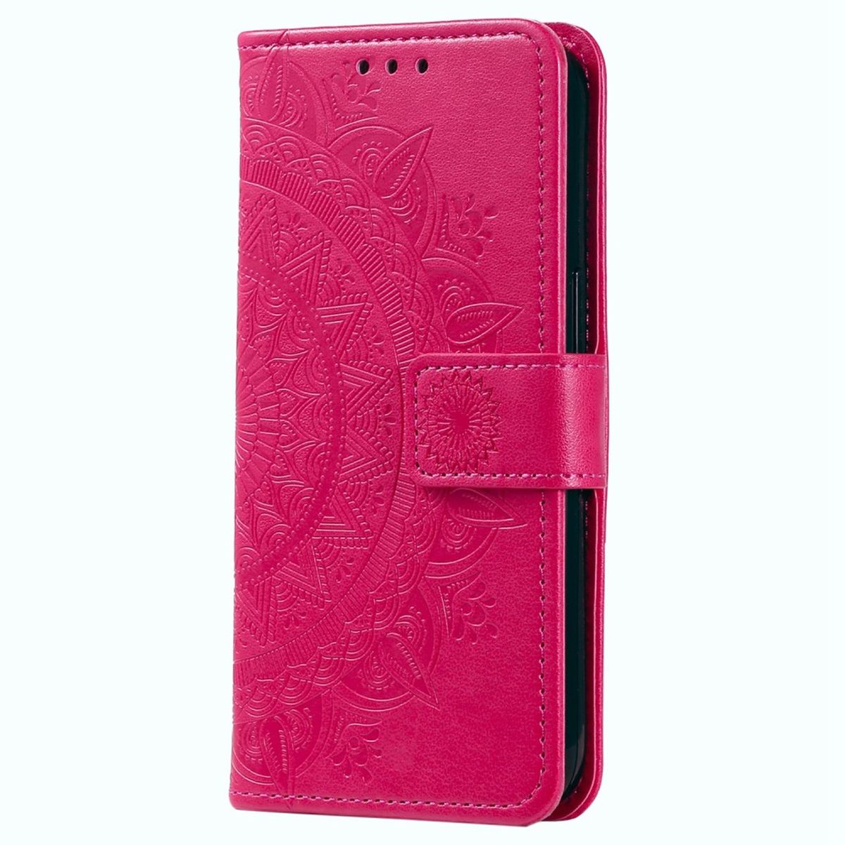 Hülle für Samsung Galaxy S23+ Handyhülle Flip Case Cover Etui Mandala Pink
