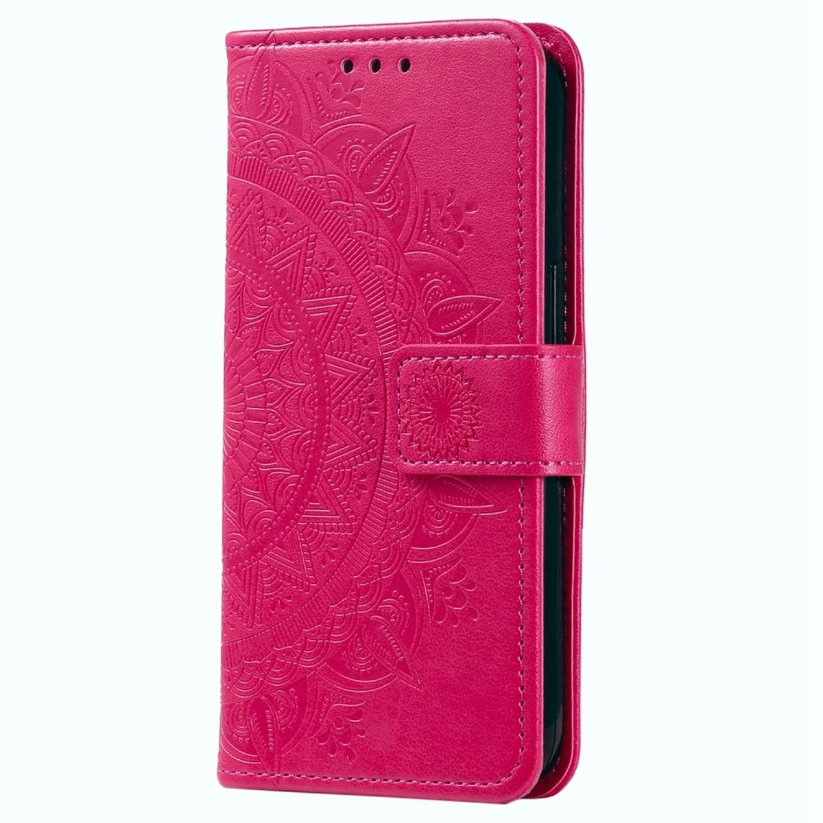 Hülle für Samsung Galaxy S23 Handyhülle Flip Case Cover Schutzhülle Mandala Pink