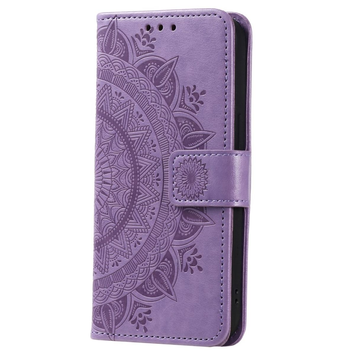 Hülle für Samsung Galaxy S23 Ultra Handyhülle Flip Case Cover Etui Mandala Lila