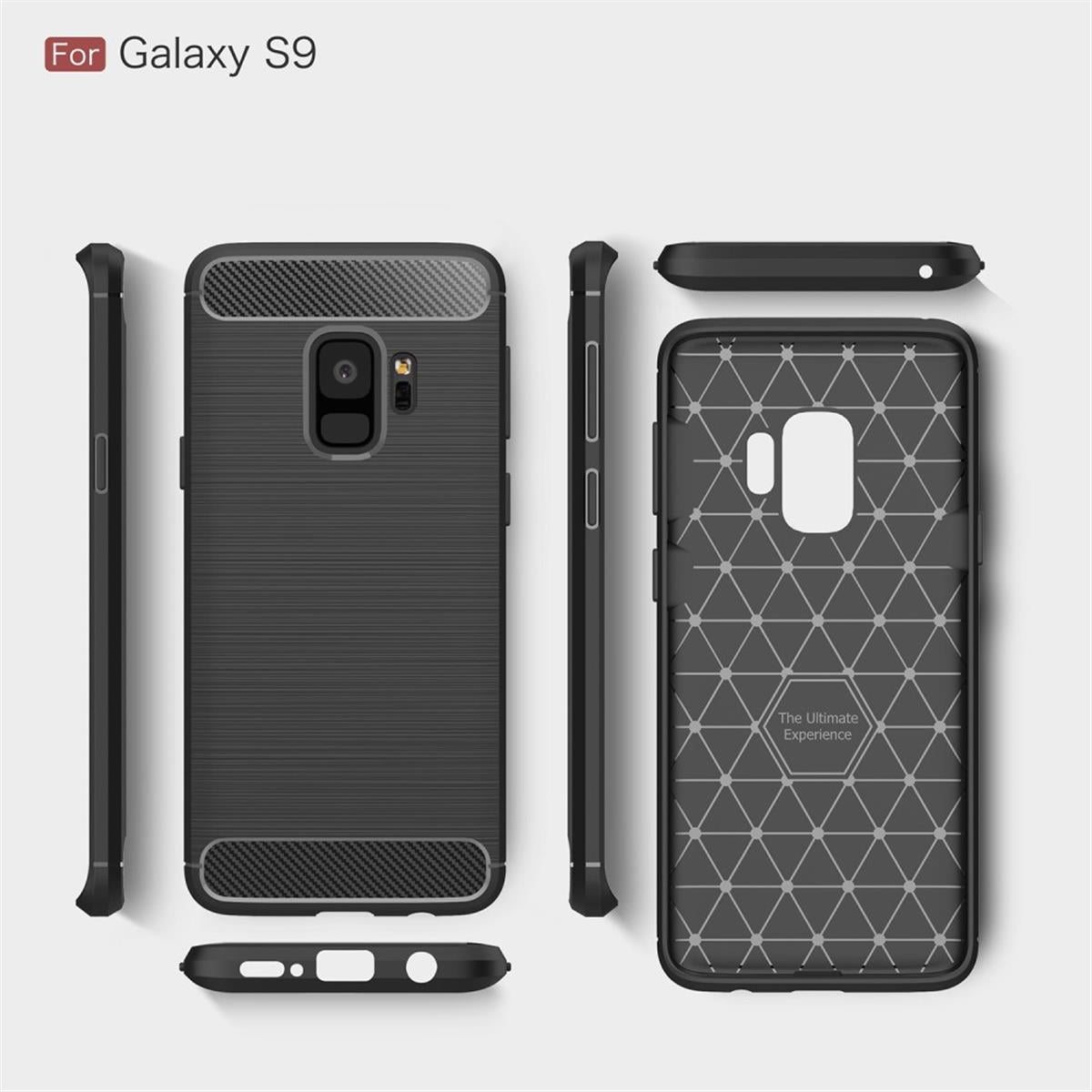Hülle für Samsung Galaxy S9 Handyhülle Case Cover Silikonhülle Carbon Farben
