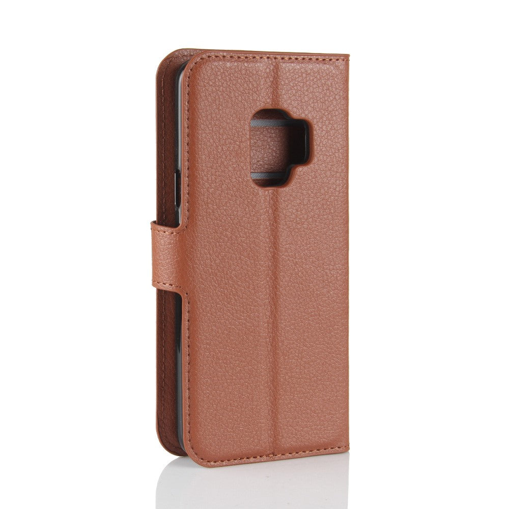 Hülle für Samsung Galaxy S9 Handyhülle Flip Case Schutz Tasche Braun