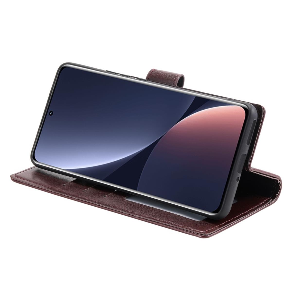 Hülle für Xiaomi 12 Pro Handyhülle Flip Case Cover Tasche Etui Mandala Braun