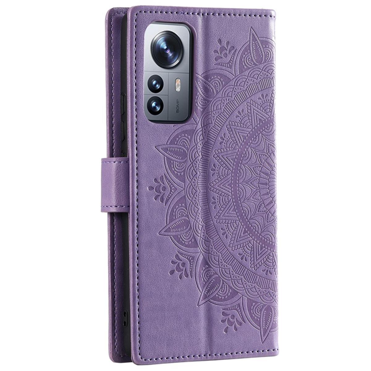Hülle für Xiaomi 12 Pro Handyhülle Flip Case Cover Tasche Etui Mandala Lila
