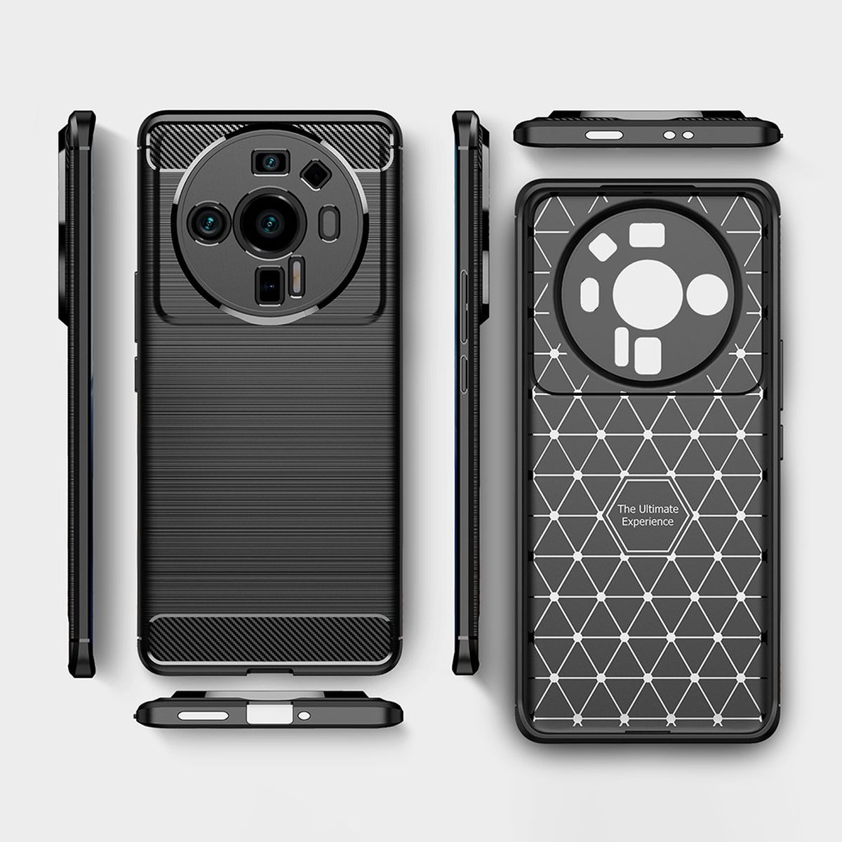 Hülle für Xiaomi 12 Ultra Handyhülle Silikon Case Cover Bumper Carbonfarben