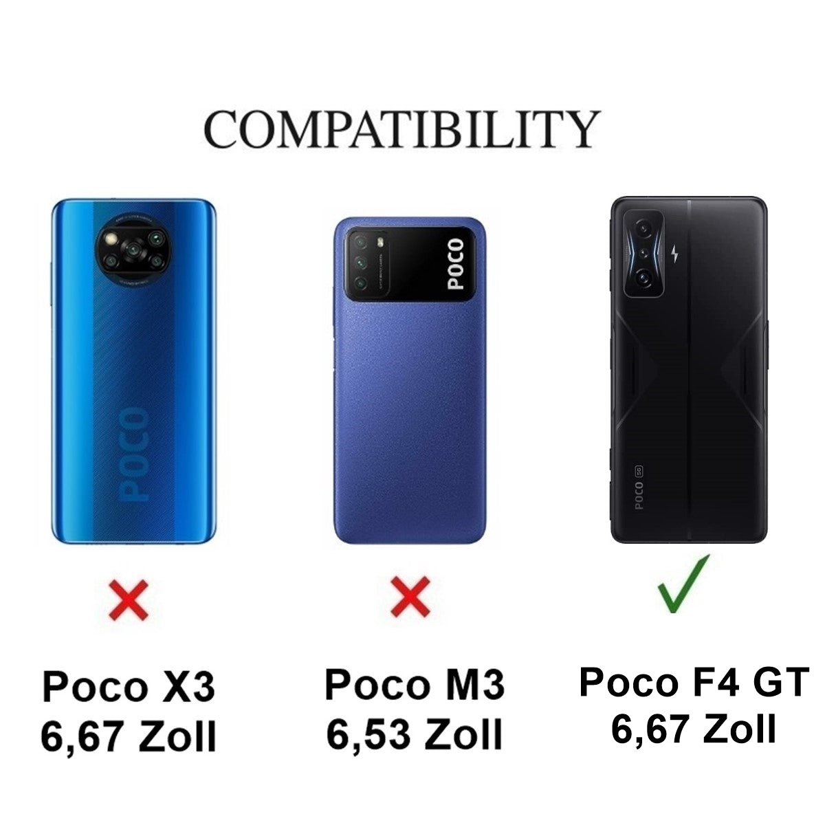 Hülle für Xiaomi Poco F4 GT Handykette Silikon Cover Handyhülle Case Bumper klar