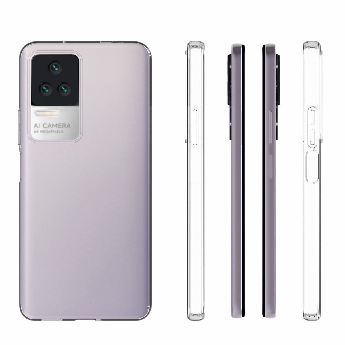 Hülle für Xiaomi Poco F4 Handyhülle Silikon Cover Case Bumper Softcase Klar