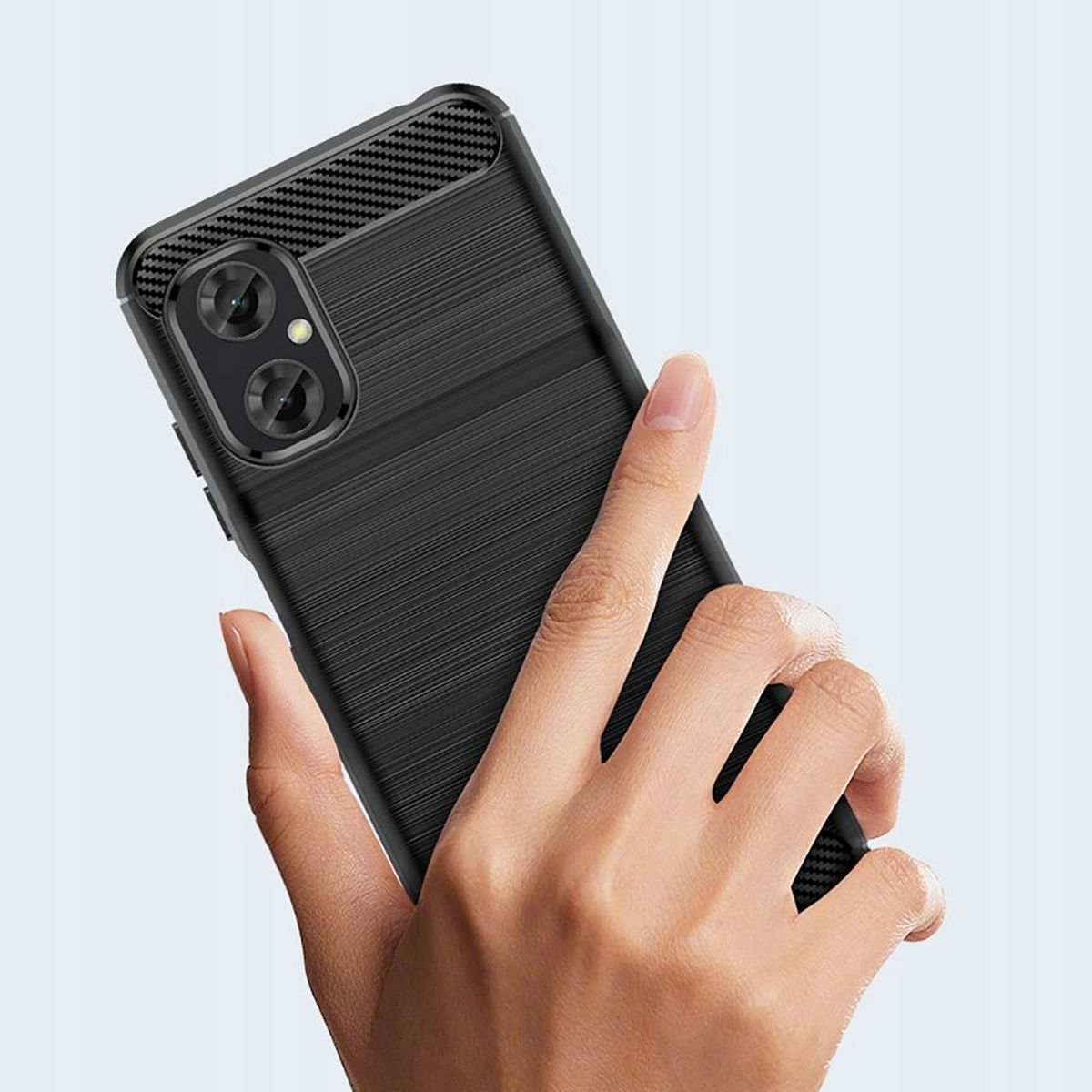 Hülle für Xiaomi Poco M5 Handyhülle Silikon Case Bumper Cover Carbonfarben