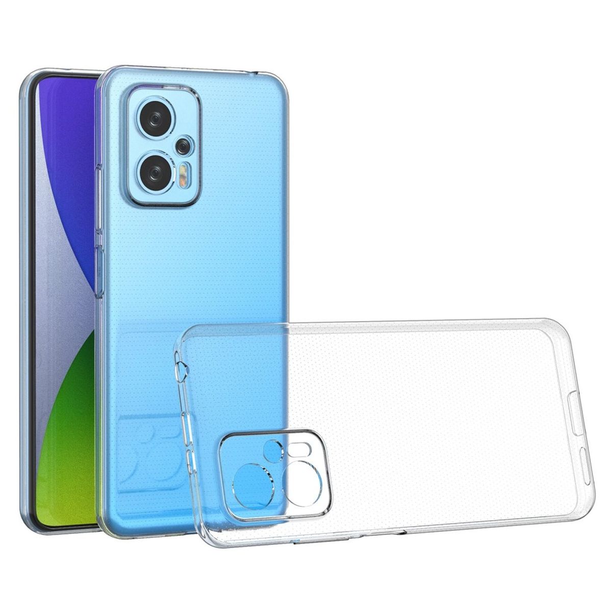 Hülle für Xiaomi Poco X4 GT Handyhülle Silikon Cover Case Bumper Softcase Klar